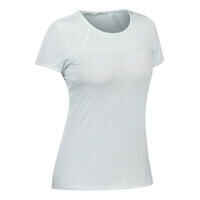 Women’s ultra-light fast hiking T-shirt FH 500 grey.