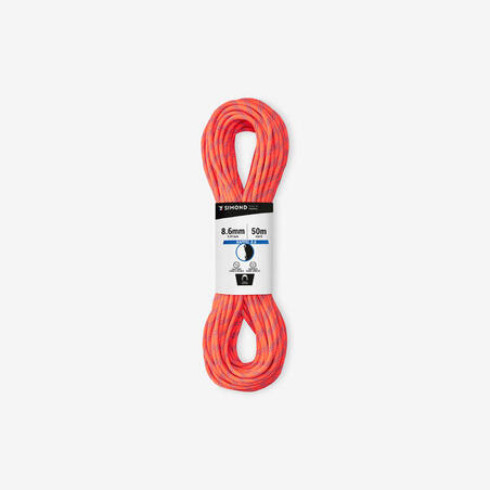 Мотузка RAPPEL для альпінізму і скелелазіння 8,6 мм х 50 м - червона