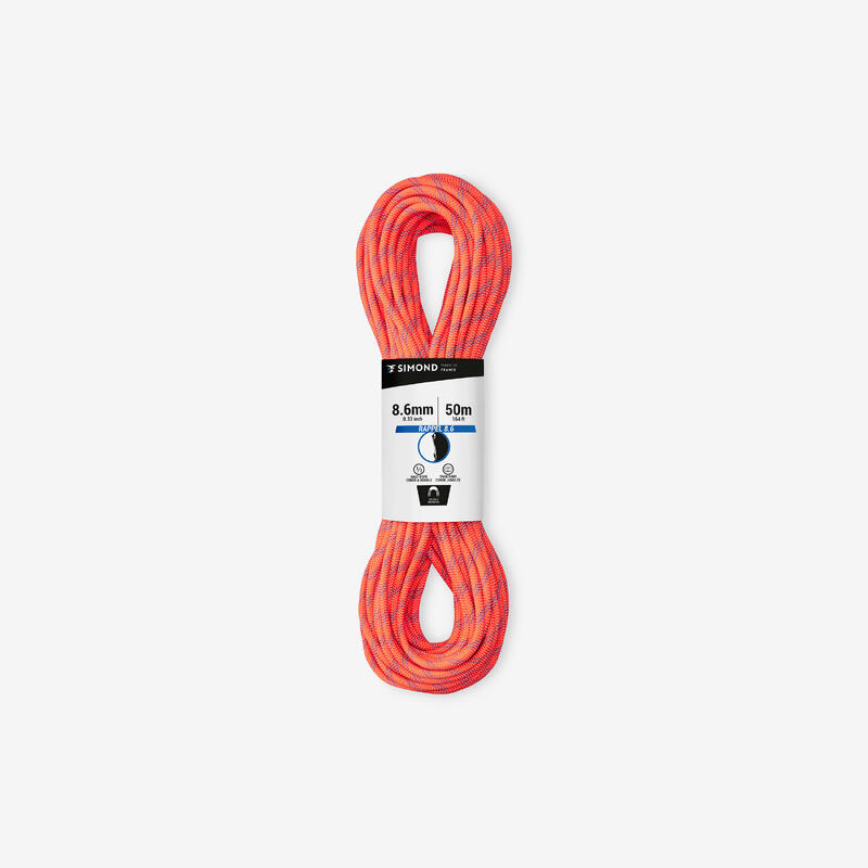 Halbseil 8,6 mm × 50 m ‒ Rappel 8,6 orange 