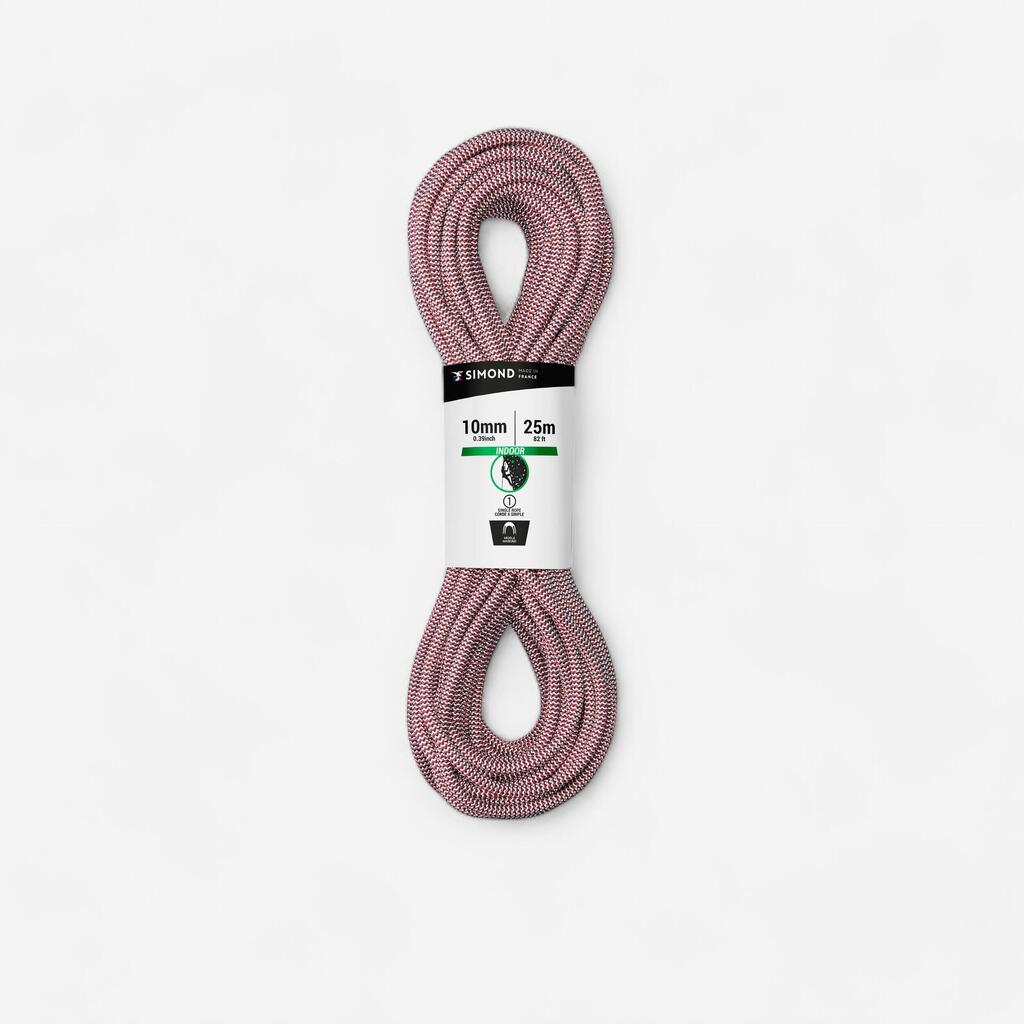 INDOOR CLIMBING ROPE 10 MM x 25 M - COLOUR RED