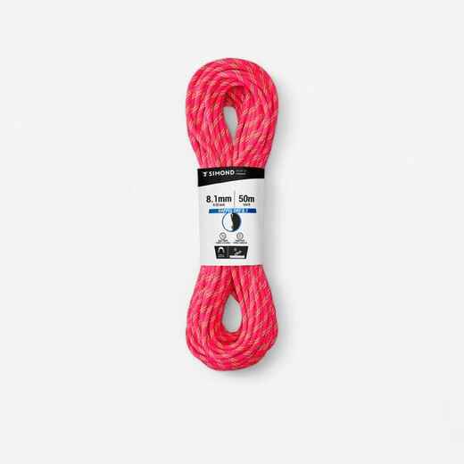 
      Polovičné horolezecké lano Rappel Dry 8,1 mm × 50 m ružové
  