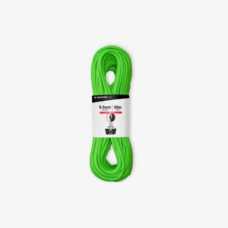 CUERDA DE ESCALADA 9,5 x 80 m VERDE - Decathlon