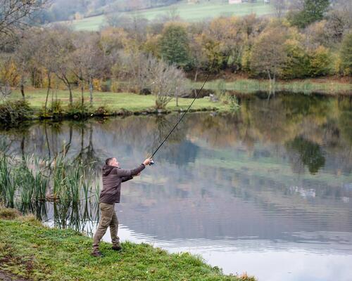 Man fishing with a fishing rod
