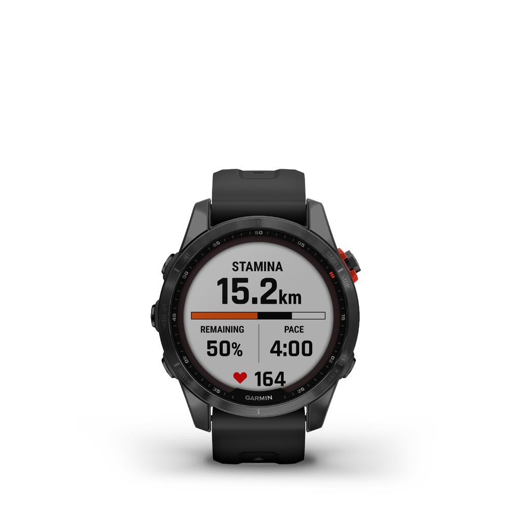 Smart hodinky s GPS Garmin Fenix 7S Solar strieborno-sivé