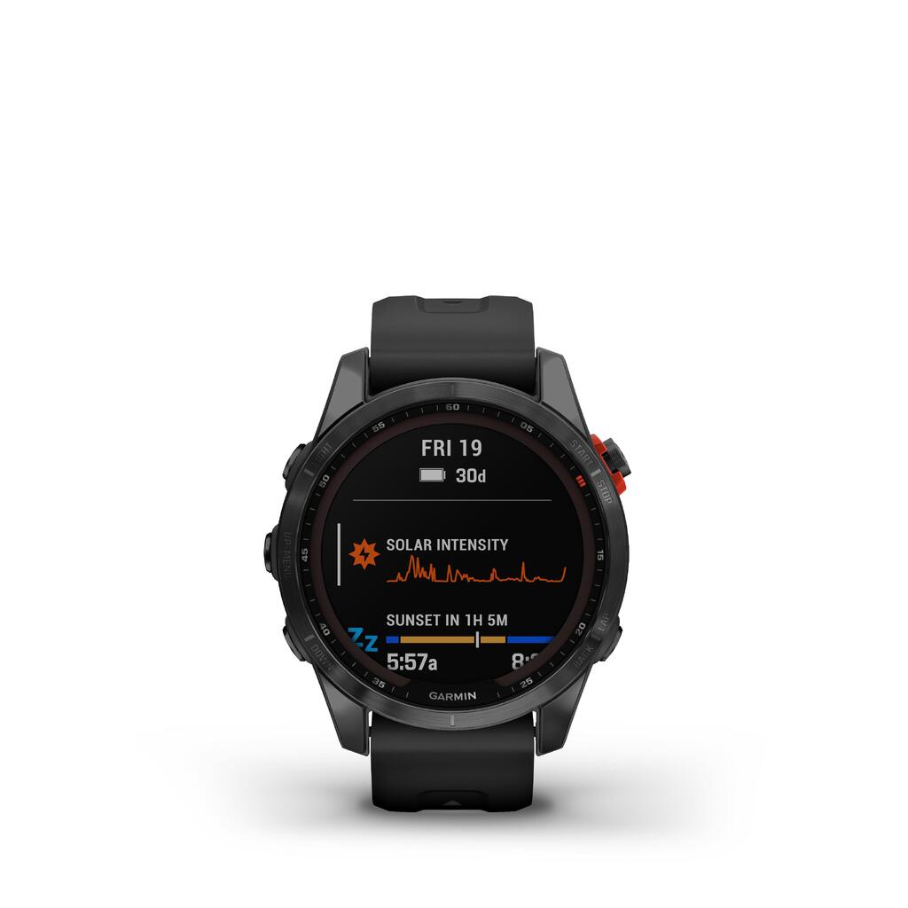 Smart hodinky s GPS Garmin Fenix 7S Solar strieborno-sivé