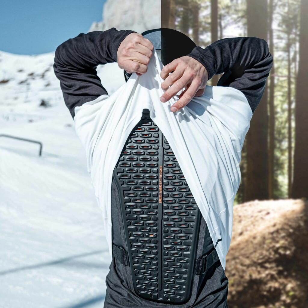 MTB,  Ski and Snowboard Back Protector Vest - DBCK 500 - grey