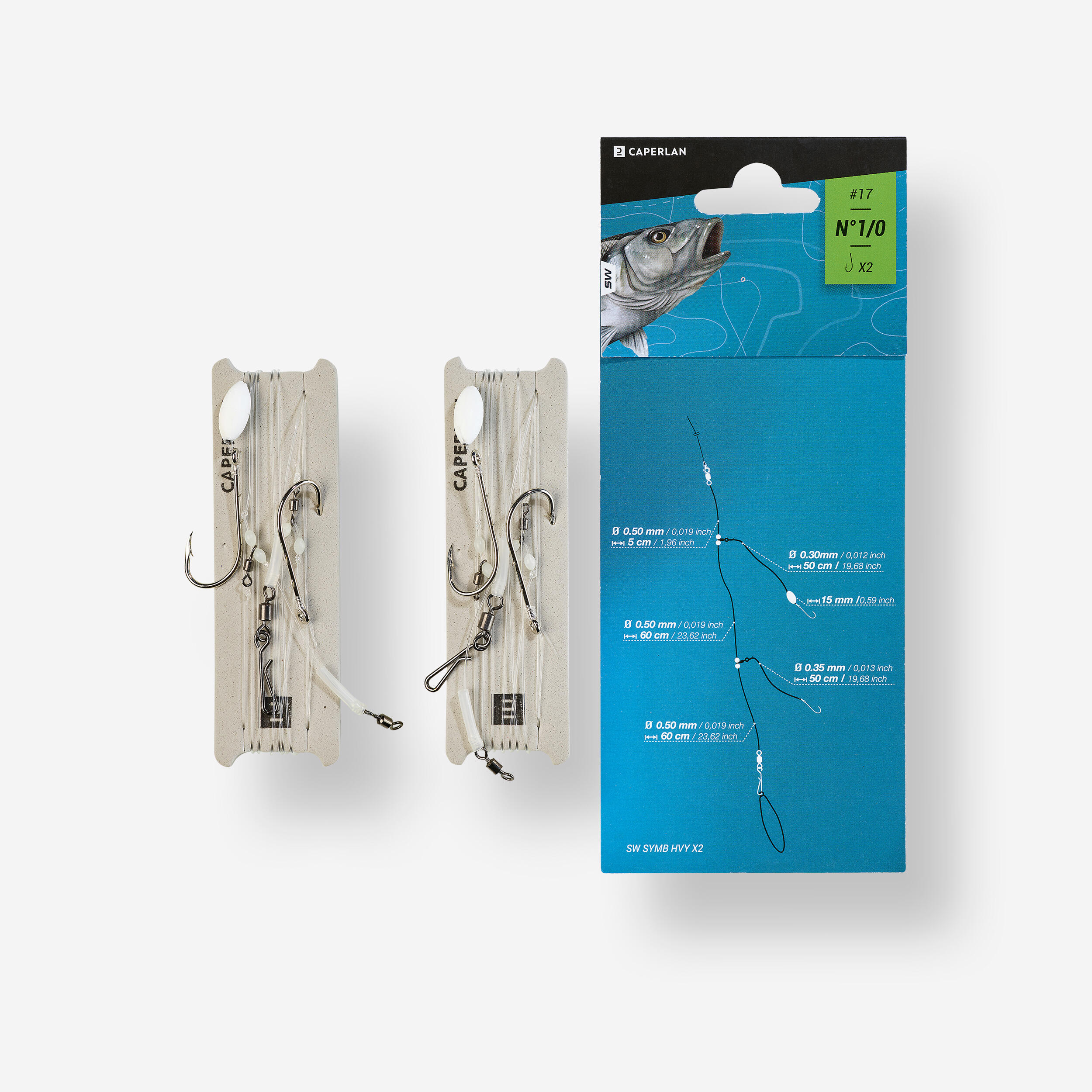 Caperlan - Bas De Ligne De Pêche En Surfcasting Symb Hvy X2 N°1/0 - Bas De Ligne - Peche - - Taille Unique - Decathlon