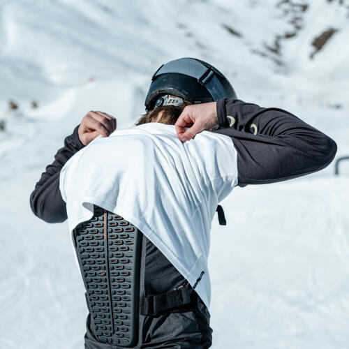 Gilet protection dorsale de vtt,  ski et snowboard homme DBCK 500 gris