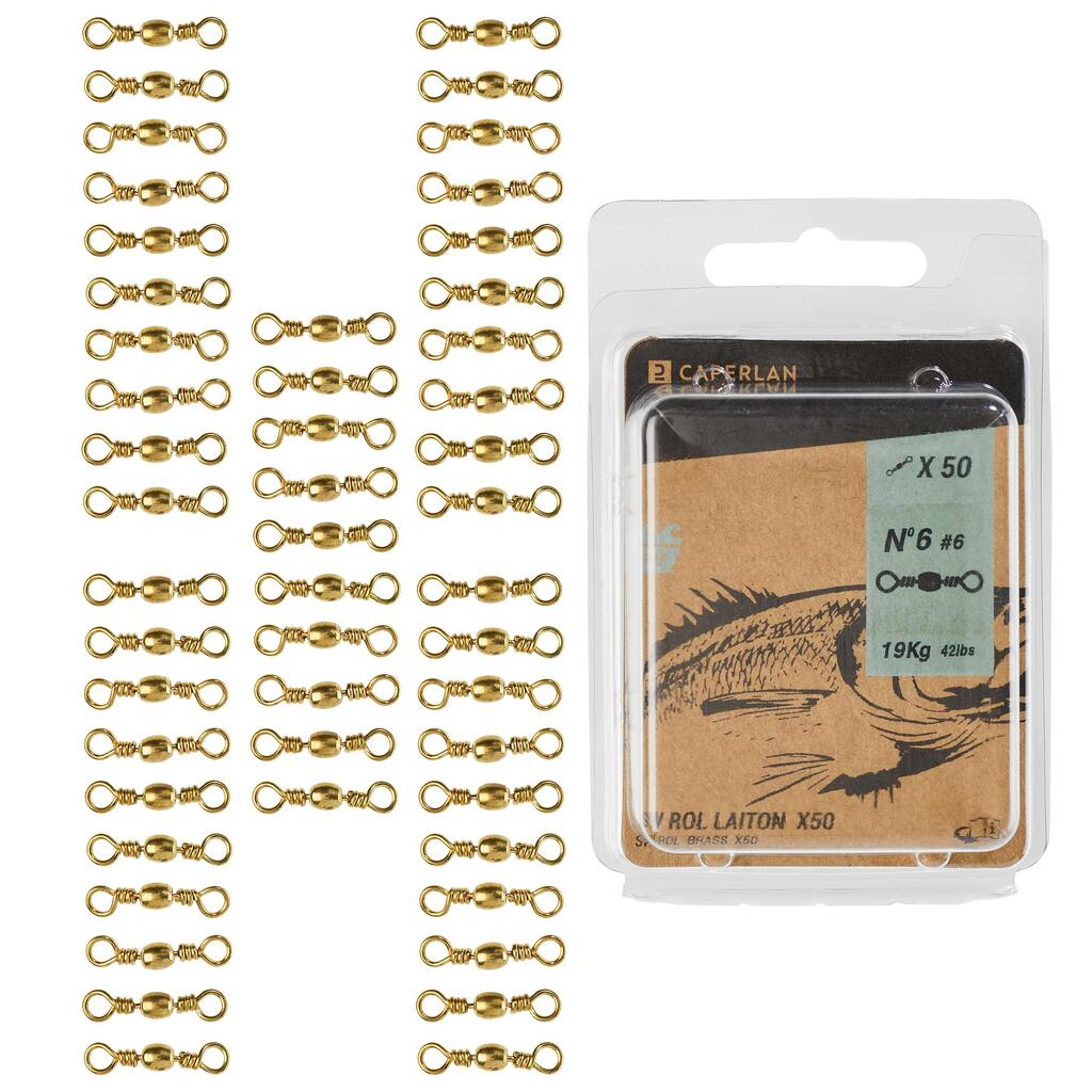 Tönnchenwirbel Swivel Brass SW Messing 50 Stück