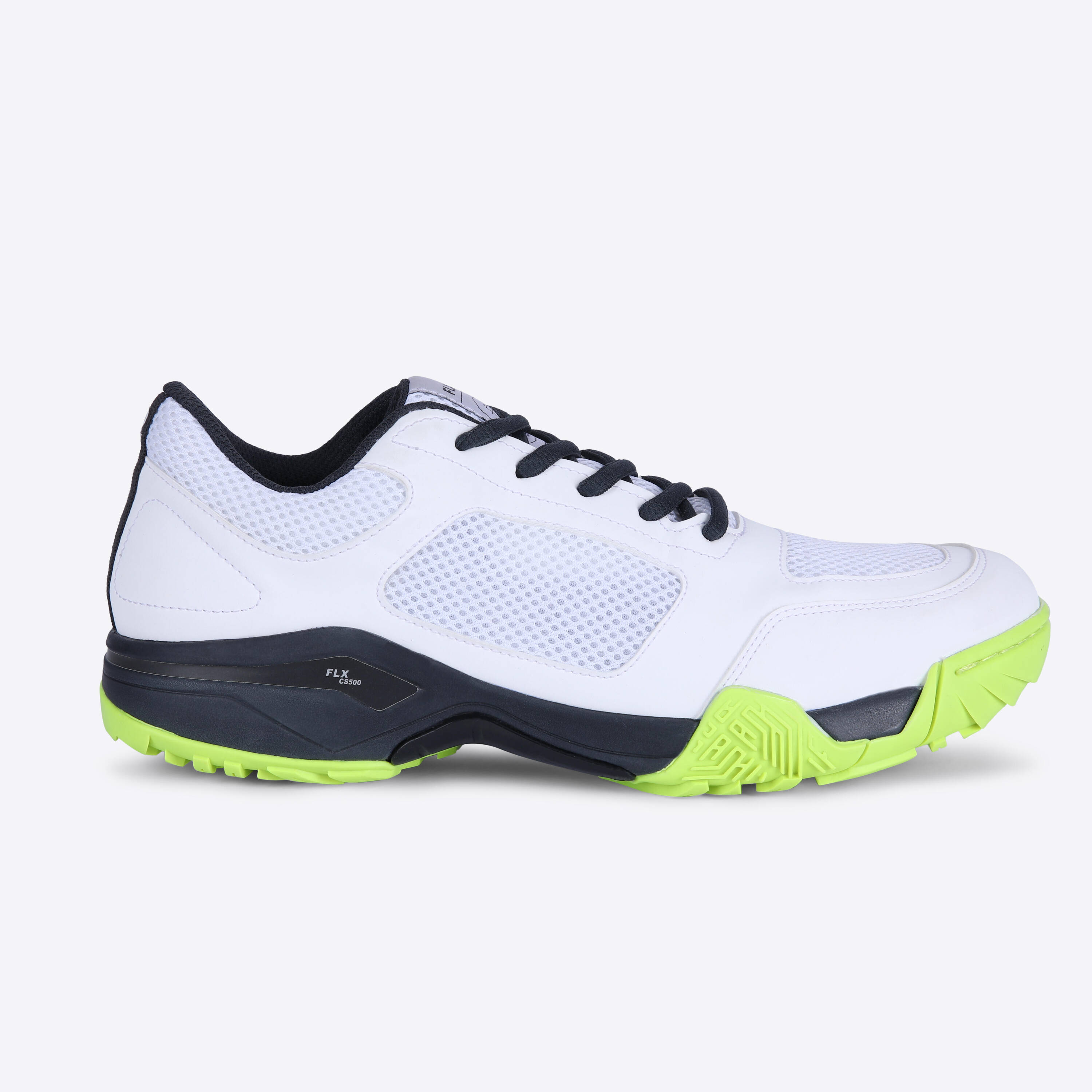 Adult Cricket Shoe CS 500 Shock Absorbing & Grippy White Lime -  1