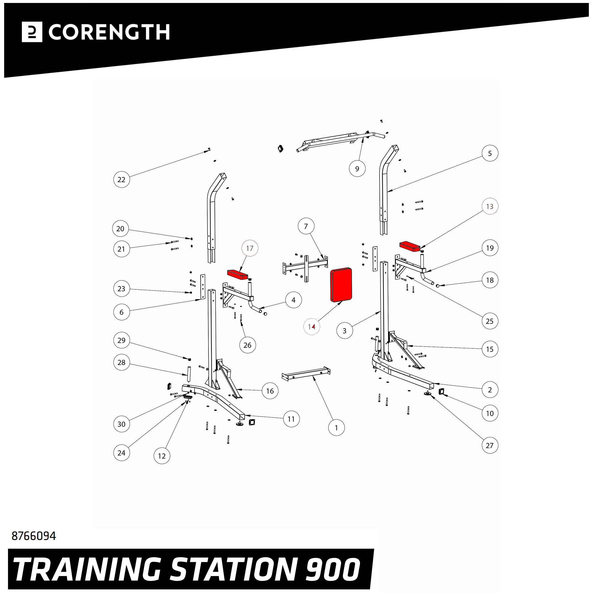 Backrest Kit for Training Station 900
