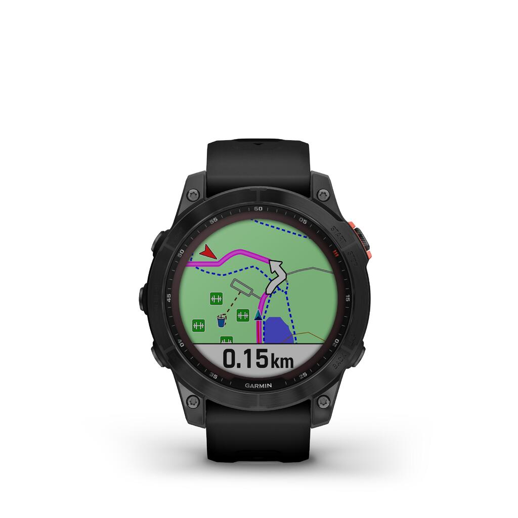 Smart hodinky s GPS Garmin Fenix 7 Solar strieborno-sivé