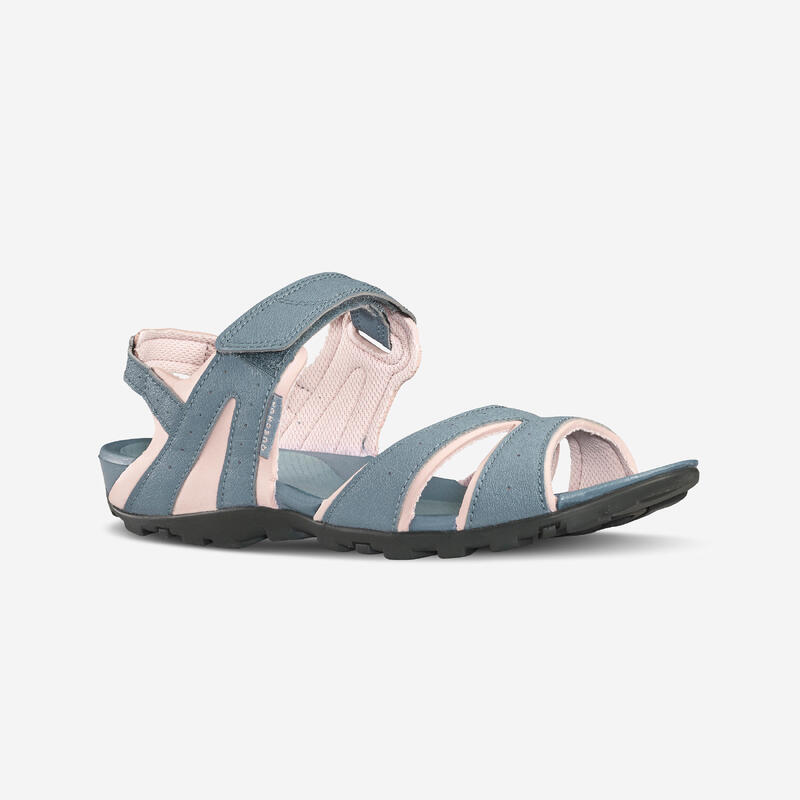 Sandálias de caminhada - NH100 - Mulher Cinzento / Azul