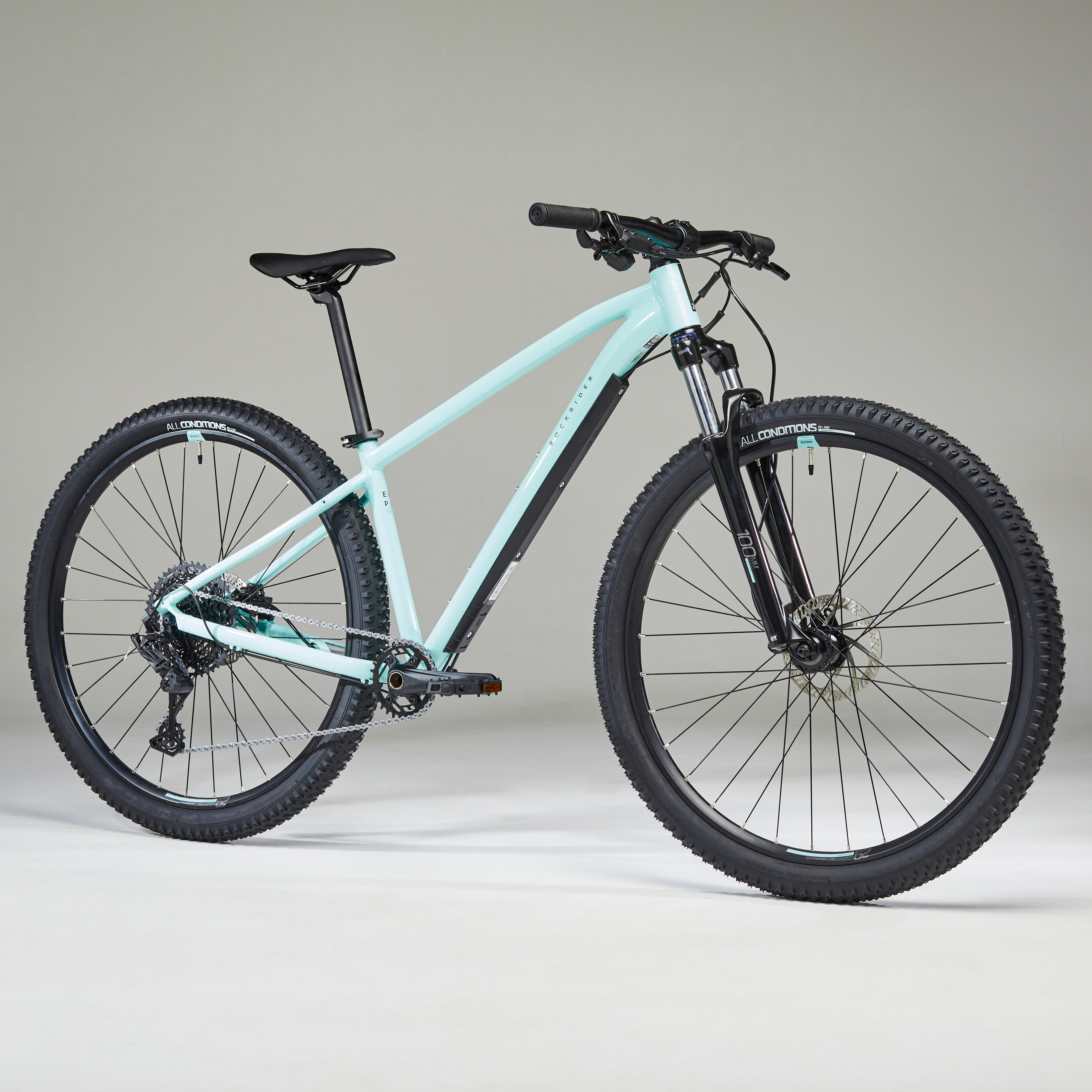 Women's 29" Touring Mountain Bike - Explore 520 Pale Green - ROCKRIDER