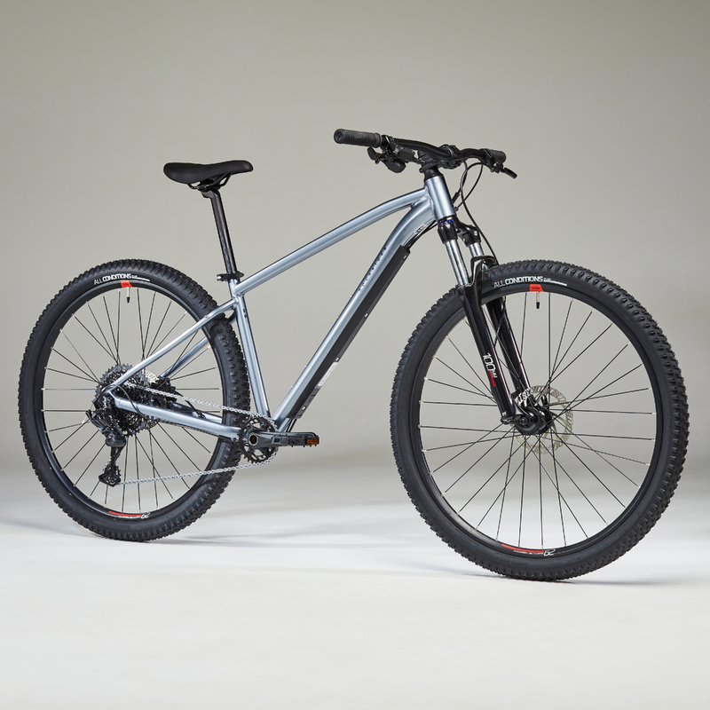 VELO VTT RANDONNEE EXPL 520 GRIS ROUGE 29 pour les clubs et collectivites Decathlon Pro