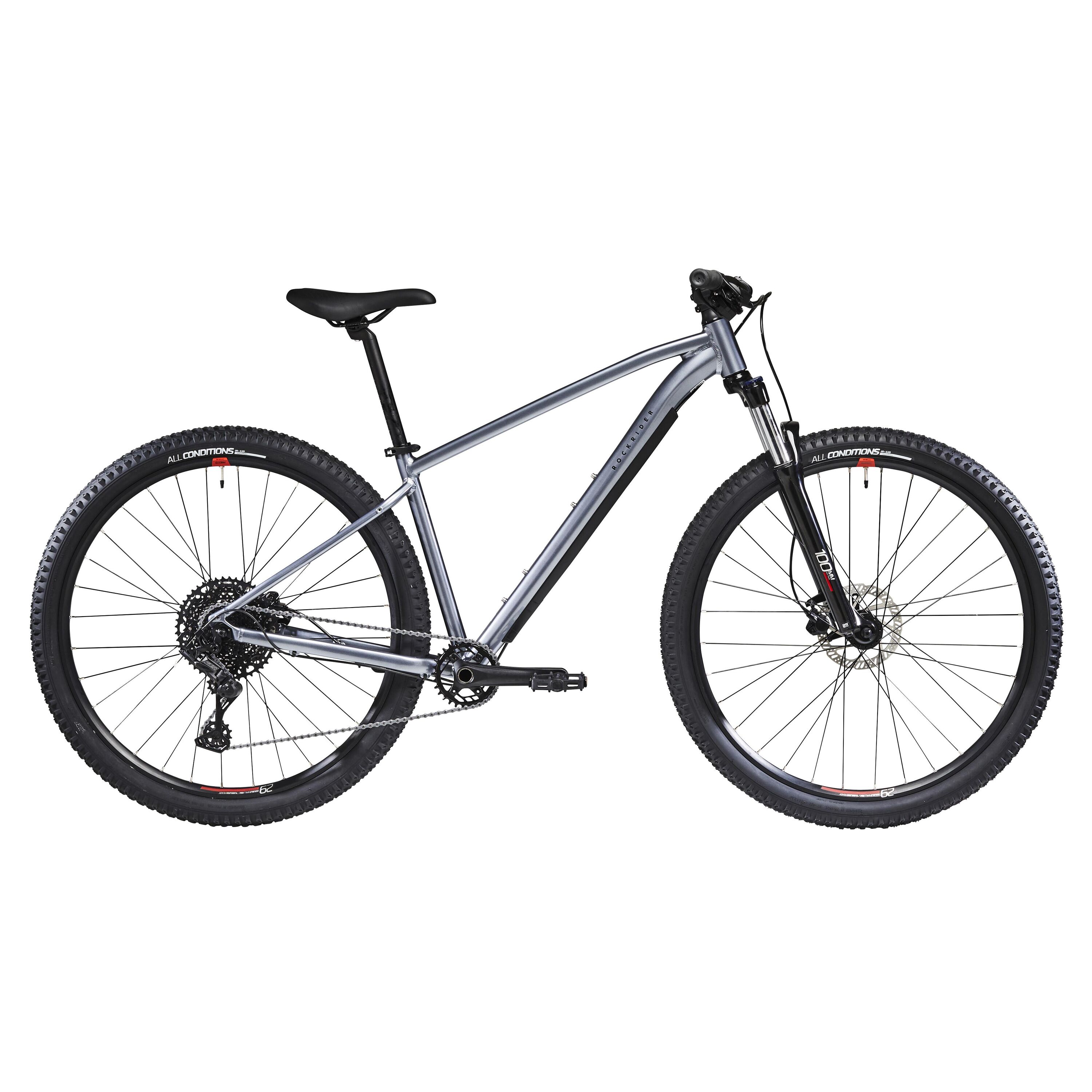 ROCKRIDER 29" Touring Mountain Bike Explore 520 - Grey / Red