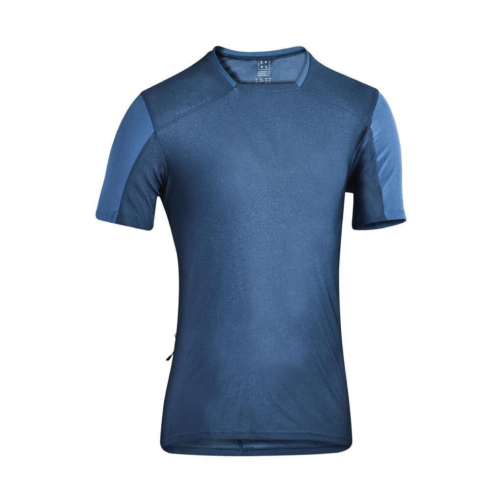 TRICOTA CICLISMO MTB EXPL100 HOMBRE MANGA CORTA AZUL