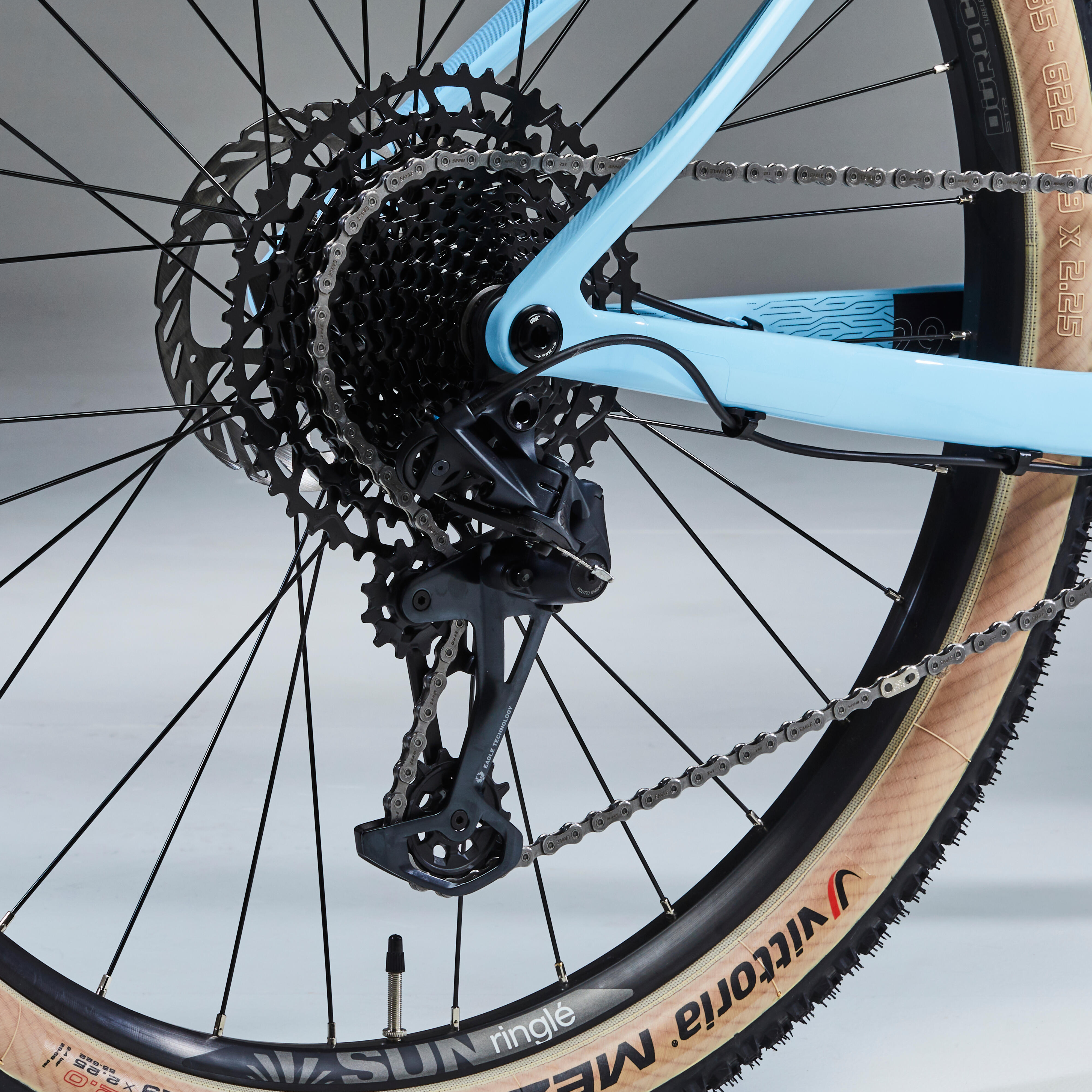 ROCKRIDER Horský bicykel XC Race 740 karbónový rám modrý XL (185-200 cm) · záber 5