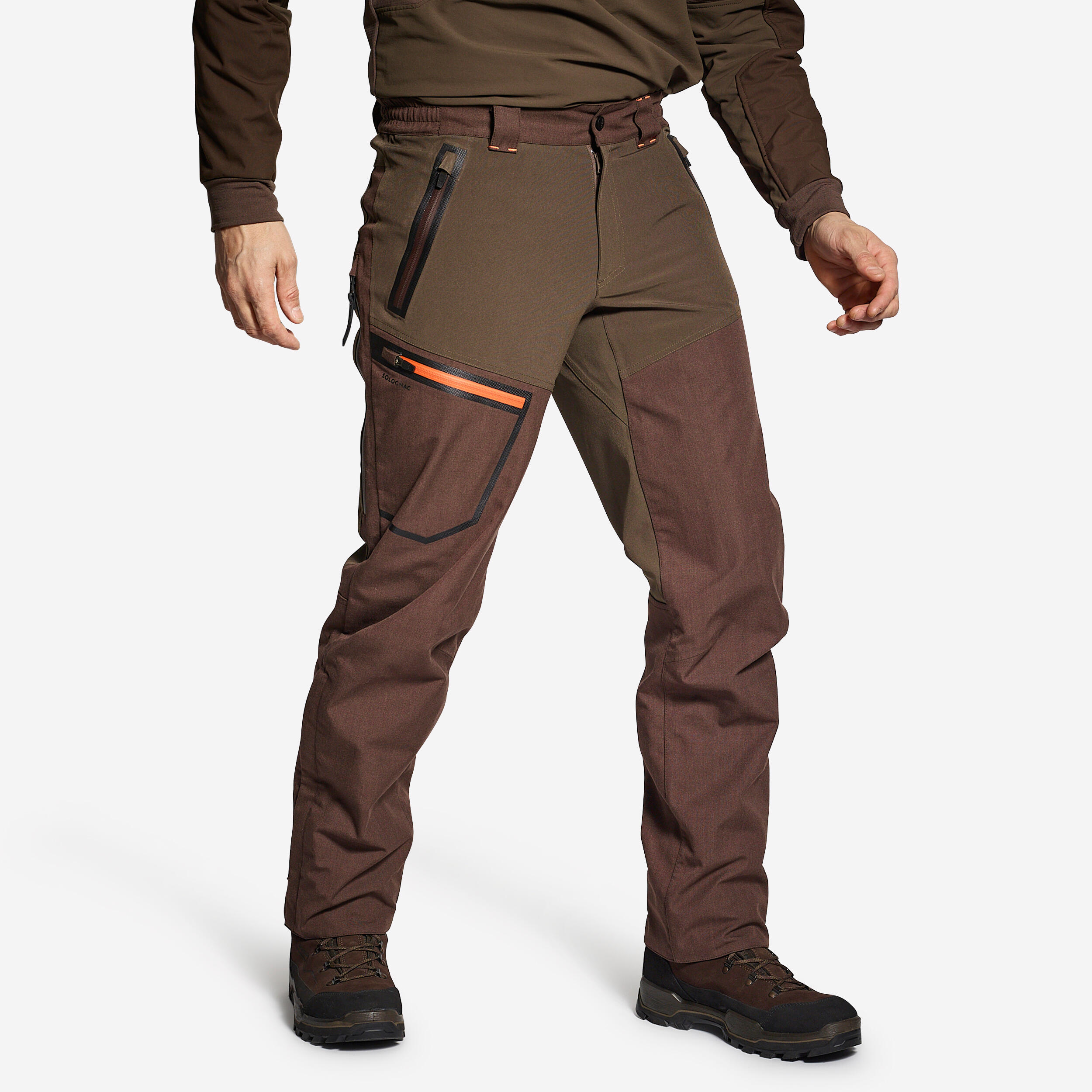 Pantalon ultra renfort 920 marron. SOLOGNAC Decathlon