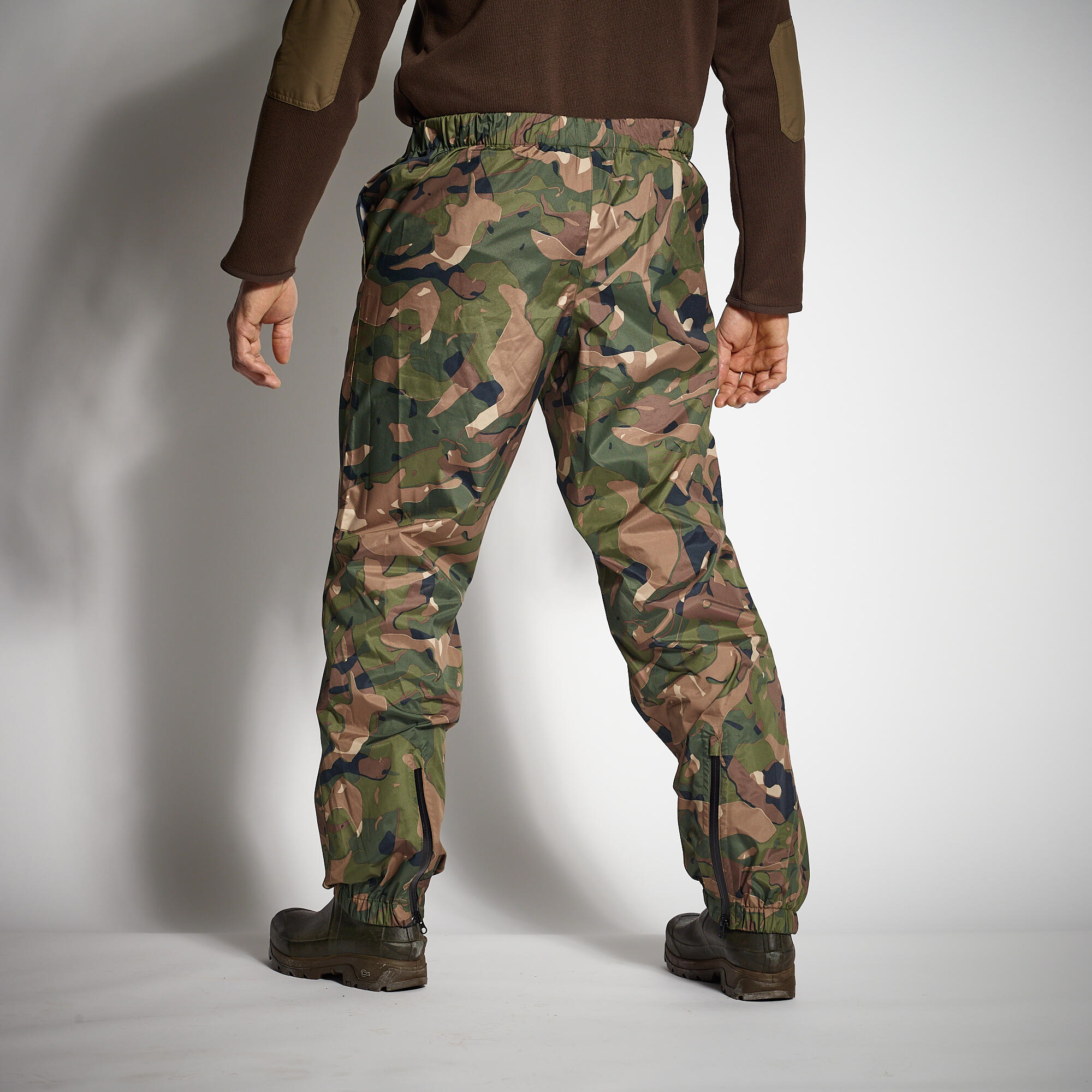 Country Sport Light And Waterproof Overtrousers Camo 100 2/7