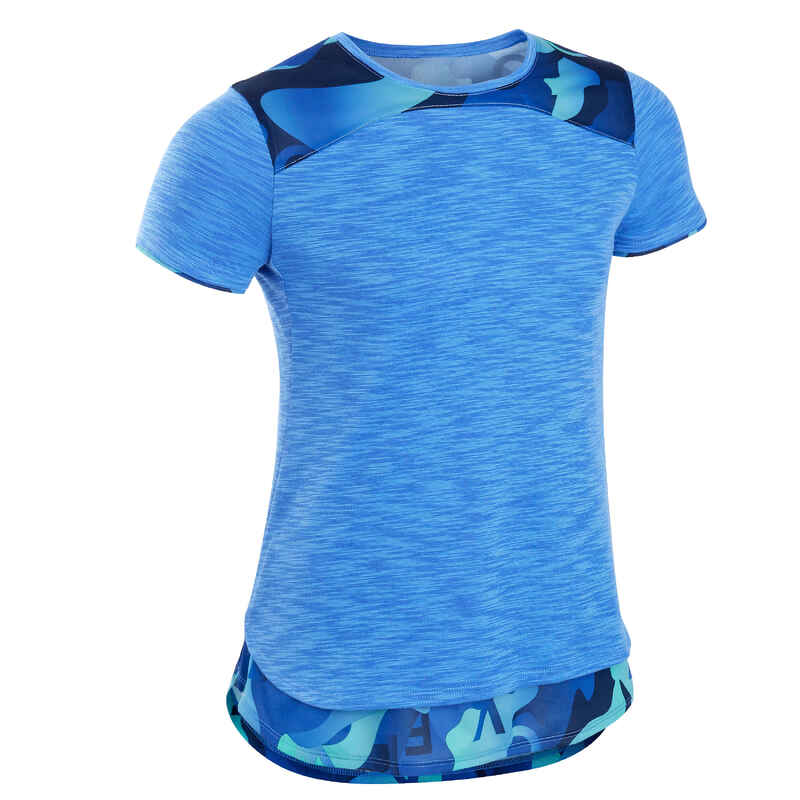 T-Shirt atmungsaktiv 2 in 1 blau T-Shirt atmungsaktiv 2 in 1 blau
