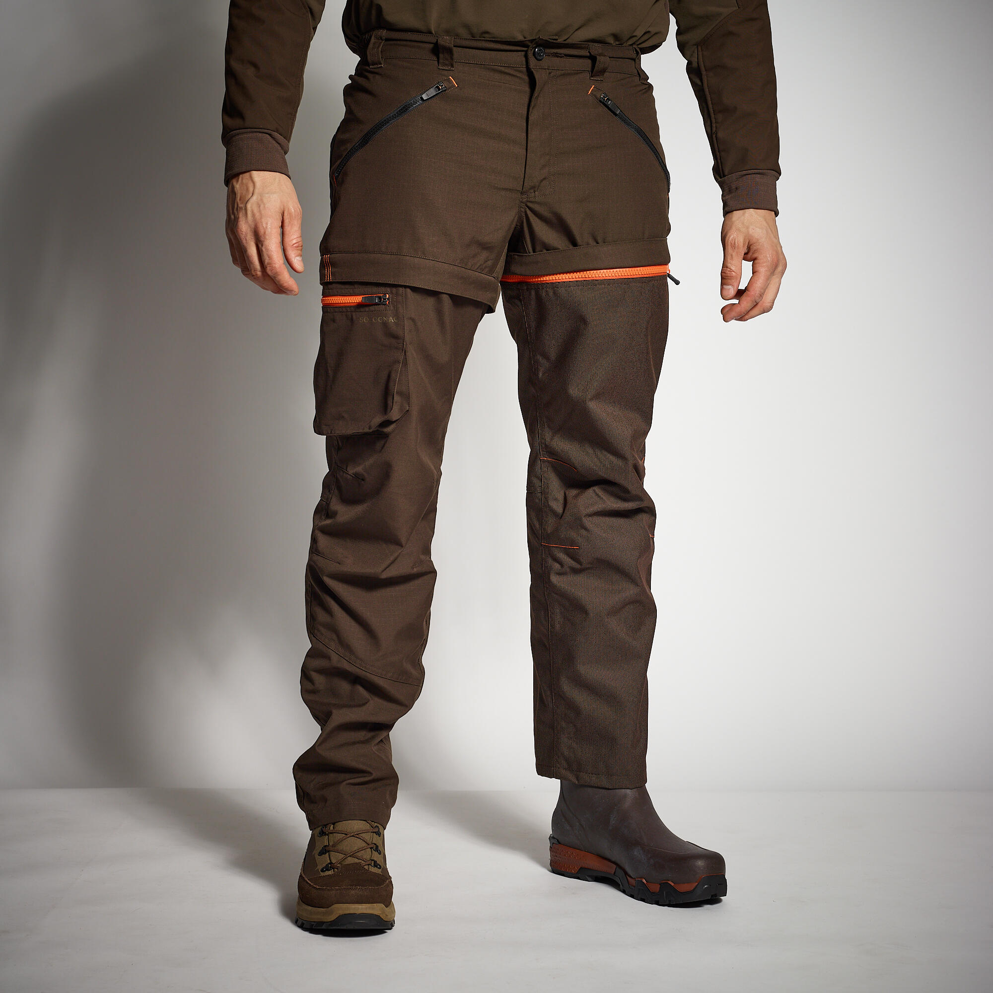 Pantalon Renforcé Maquisard Treeland T582 - Orange Camouflage, Idéal Début De Saison, Respirant Et Déperlant - 7