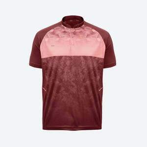Men Cricket Polo Breathable short sleeve CP 500 BROWN