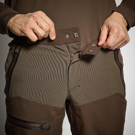 Braon vodootporne pantalone za lov RENFORT 900 WOODCOCK