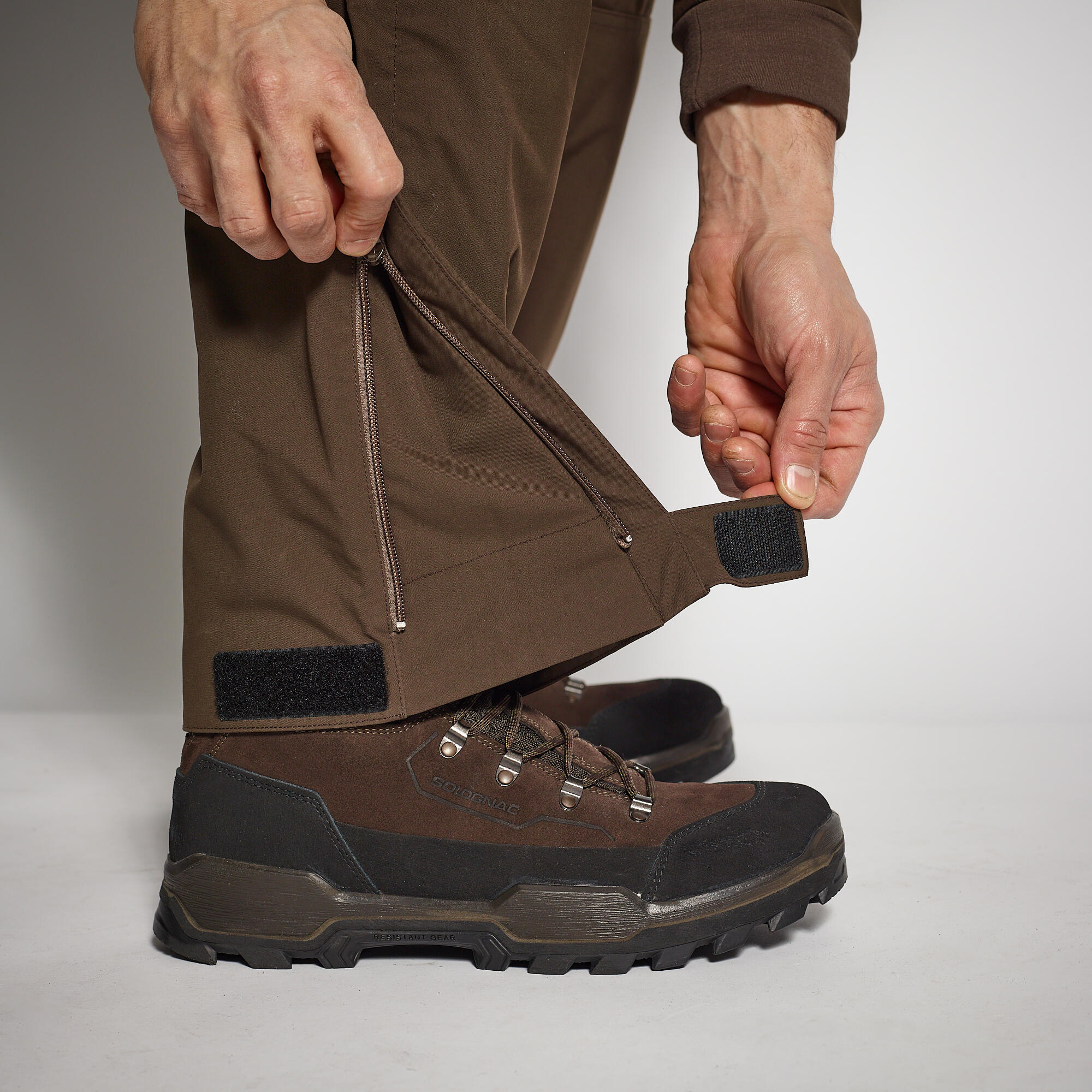 PANTALON CHASSE IMPERM ABLE RENFORT MARRON 900 B CASSE