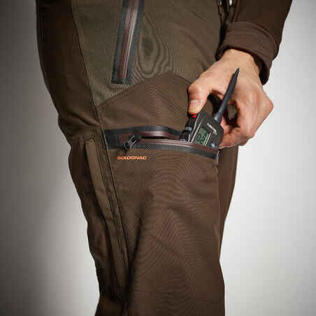 HUNTING WATERPROOF TROUSERS RENFORT 900 - BROWN