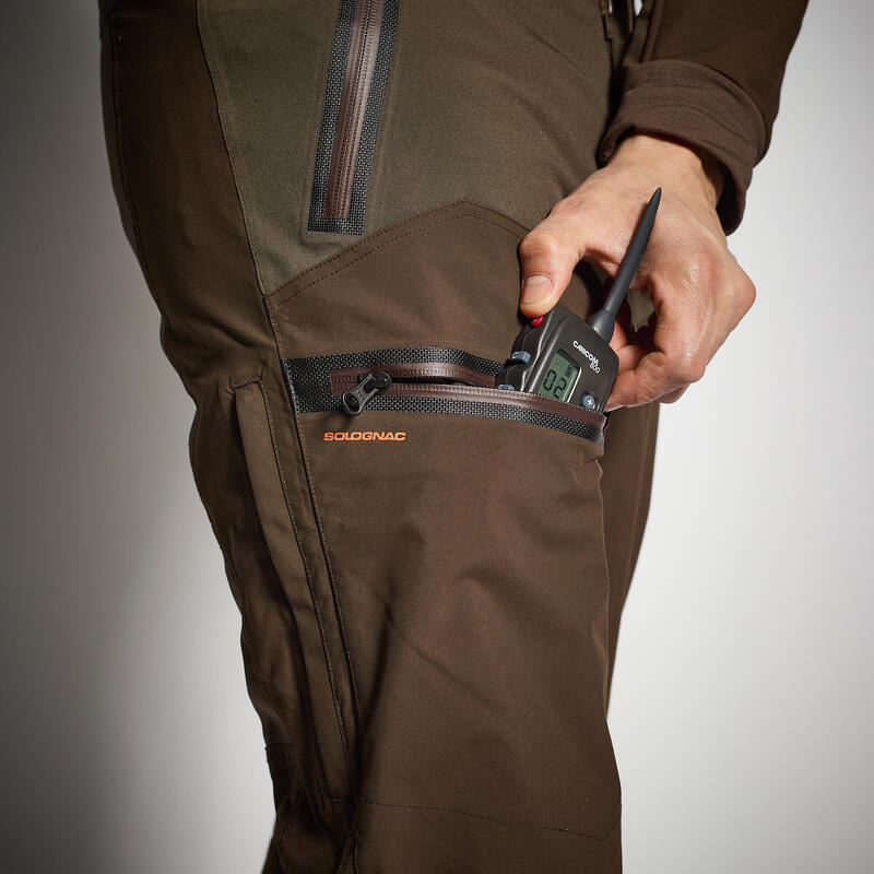 Pantalon de chasse Geai bicolore kaki/marron LMA - 4823