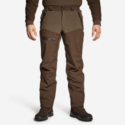 PANTALON CHASSE IMPERMÉABLE RENFORT MARRON 900 BÉCASSE