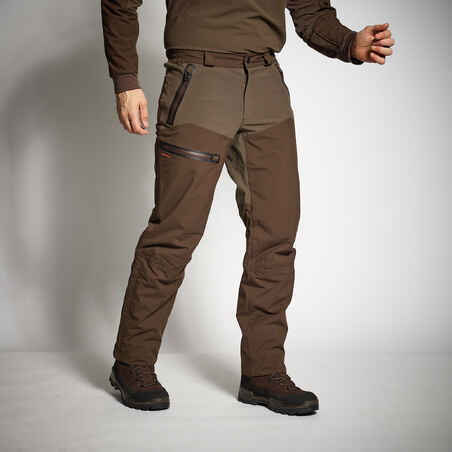 HUNTING WATERPROOF TROUSERS RENFORT 900 - BROWN