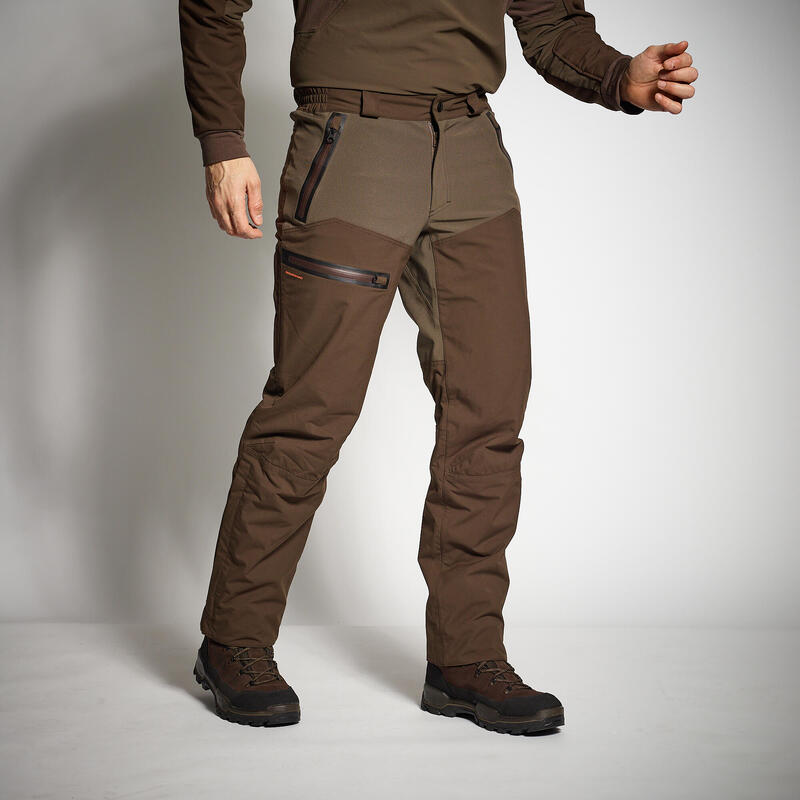 Pantalón De Caza Hombre 900 Impermeable Reforzado Marrón | Decathlon
