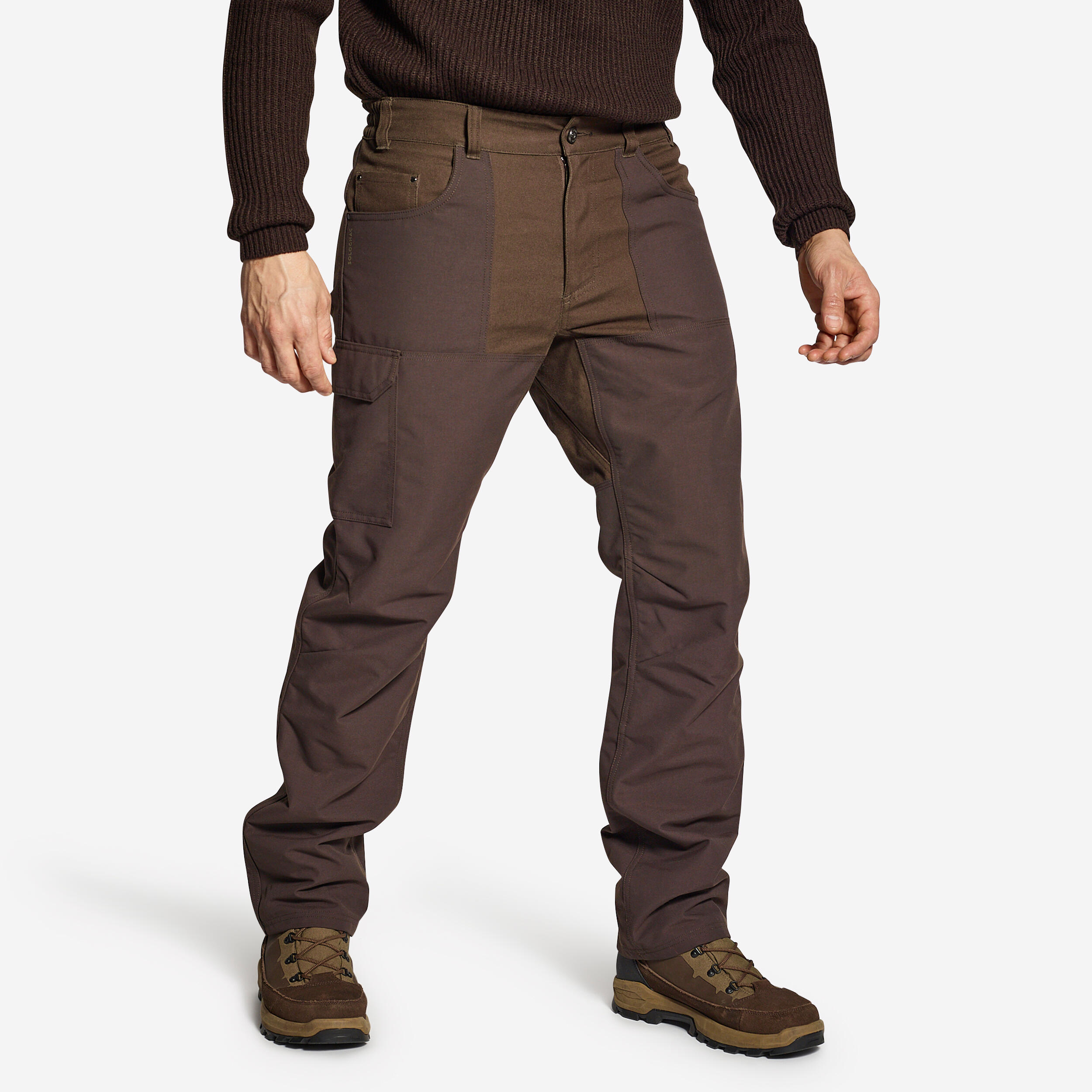 Decathlon Men's Cargo Pant, Men's Breathable Trousers Pants SG-500 Khaki