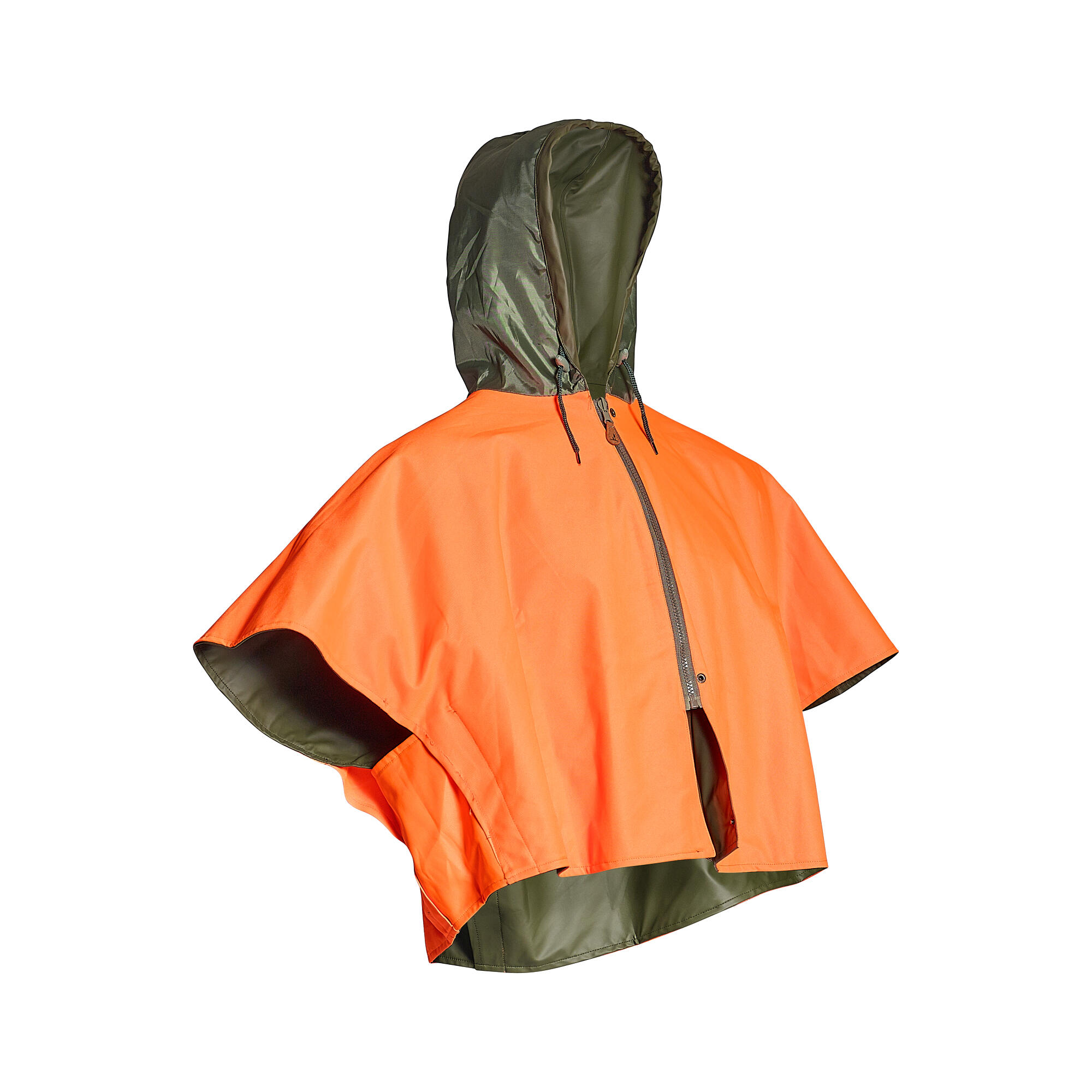 Poncho Chubasquero Lluvia Caza Persussion Reversible Verde Naranja
