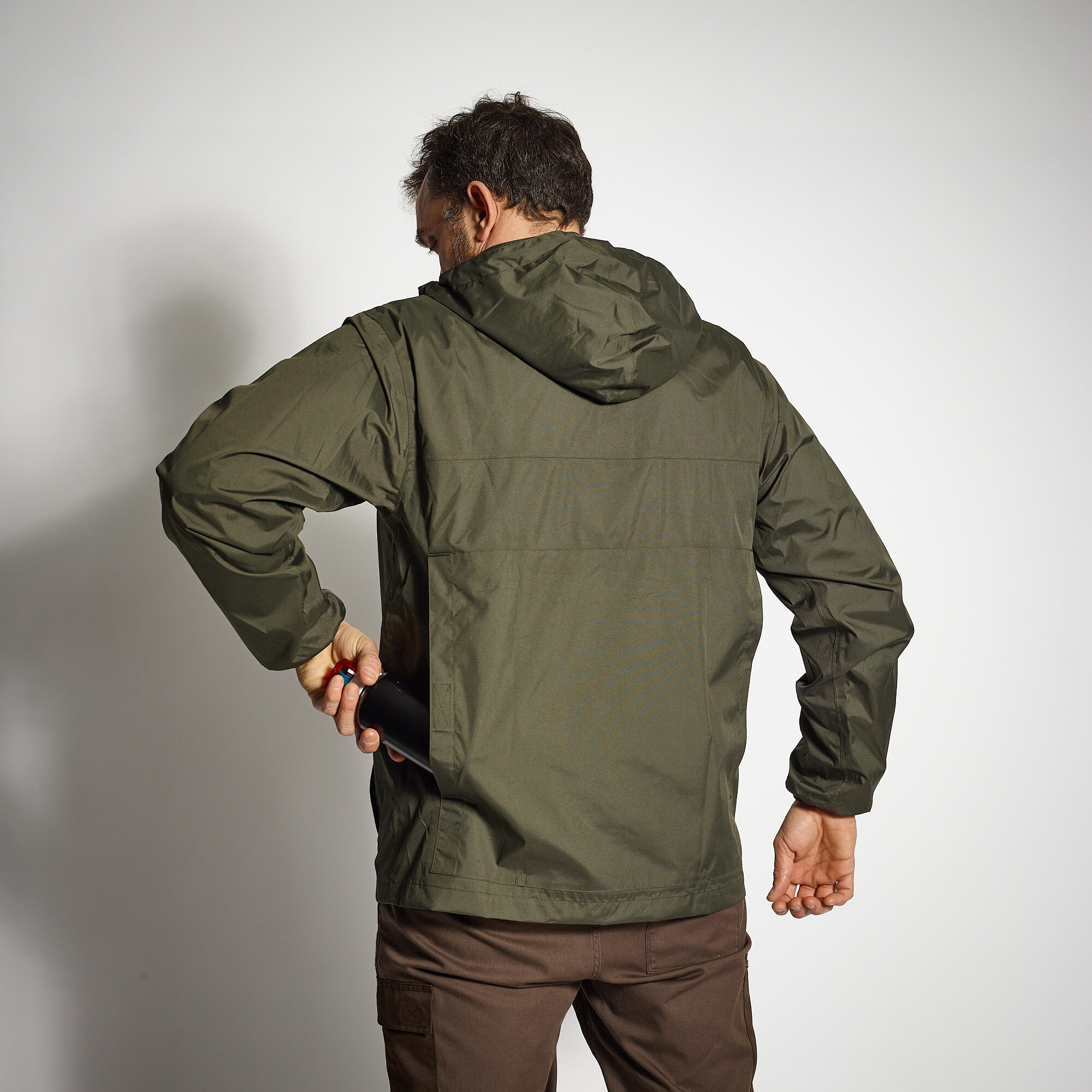 HUNTING JACKET 100 WATERPROOF GREEN