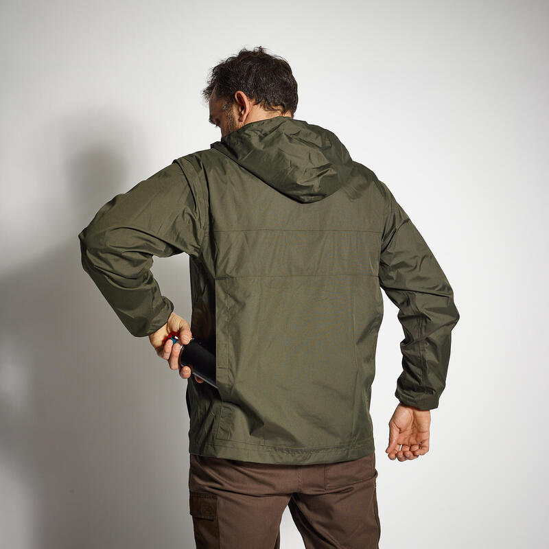 VESTE CHASSE IMPERMEABLE VERTE 100