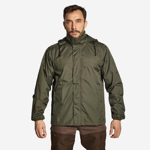 Chubasquero Reforzado Solognac 100 Hombre Chaqueta Impermeable Verde