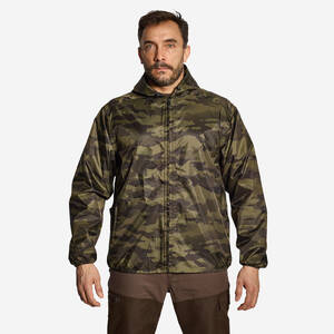 Rain Waterproof Lightweight Jacket 100- Camo Green