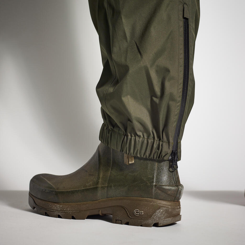 SURPANTALON CHASSE LEGER ET IMPERMÉABLE VERT 100