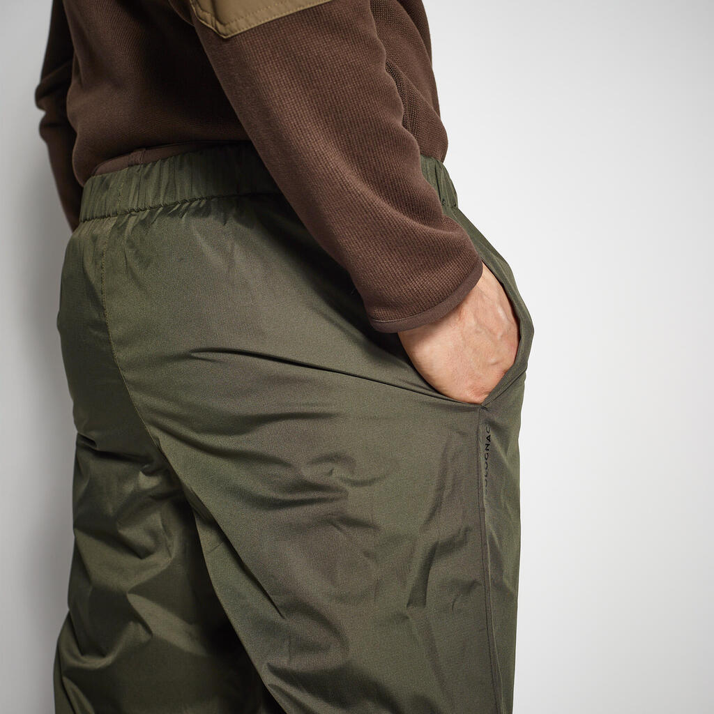 SURPANTALON CHASSE LEGER ET IMPERMÉABLE VERT 100