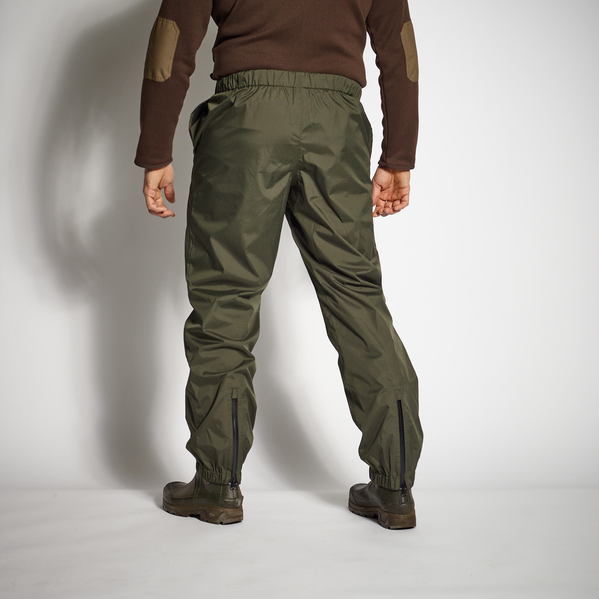 Rain Waterproof Lightweight Over Trousers Pants - 100 Green