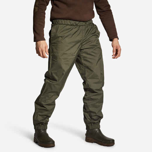 
      HUNTING LIGHTWEIGHT WATERPROOF OVER TROUSERS 100 GREEN
  