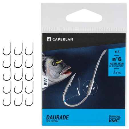 Sea fishing SEA BREAM spade-end hooks