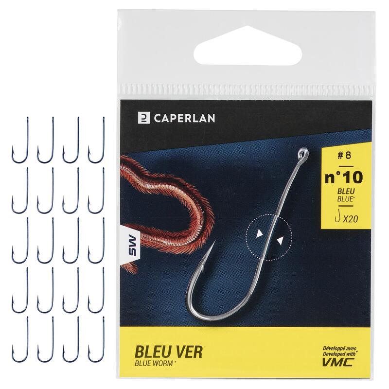 Wormhaak met oogje voor zeevissen Blue Worm