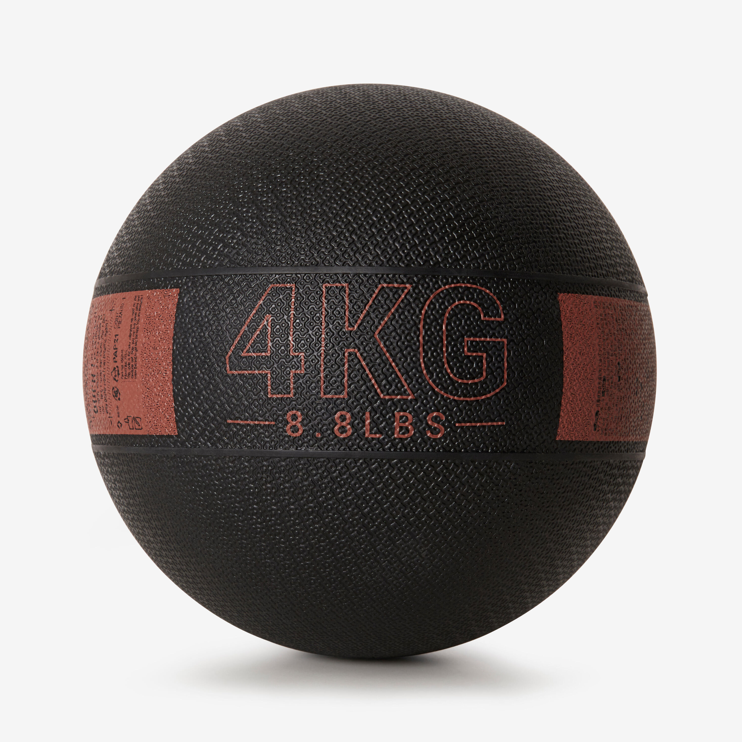 DOMYOS 4 kg Rubber Medicine Ball - Sepia