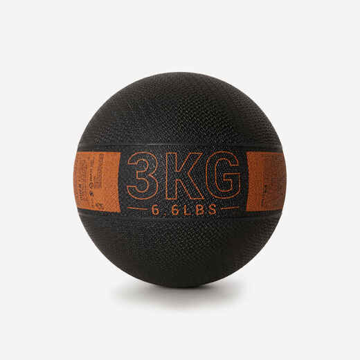 
      3 kg Rubber Medicine Ball - Black/Orange
  