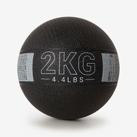 Medecine Ball 2kg caoutchouc - noir / gris