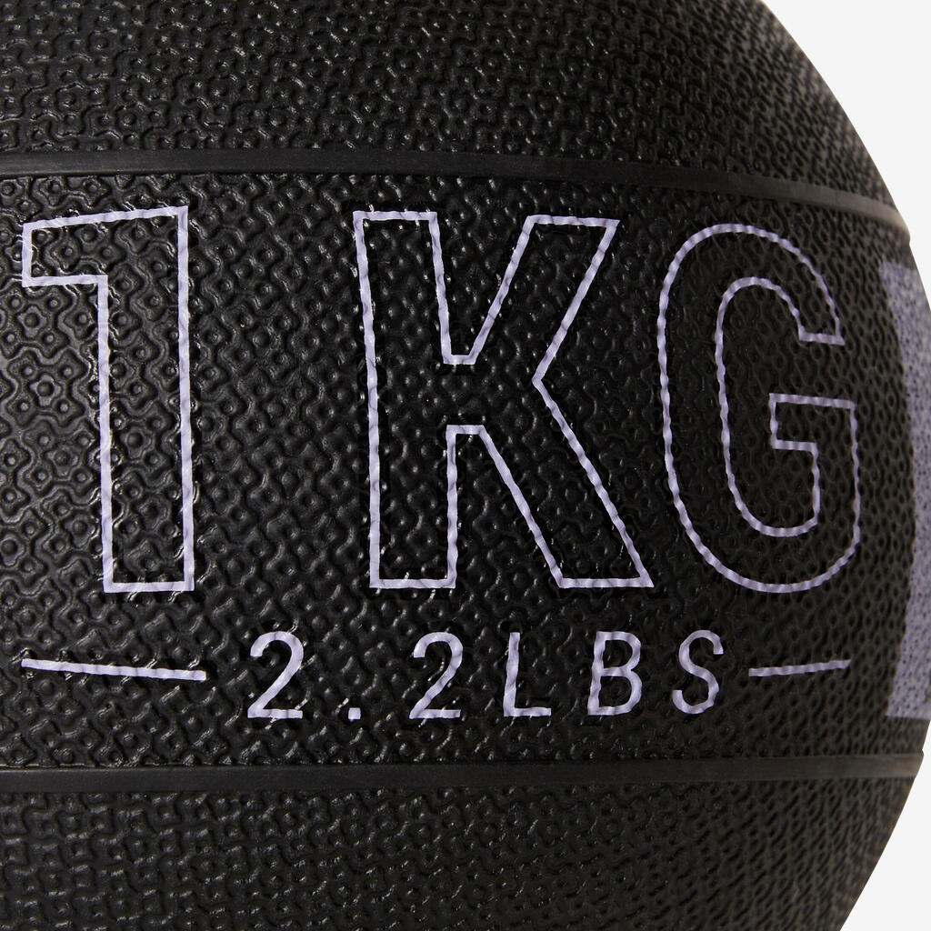 5 kg Rubber Medicine Ball - Black/Blue